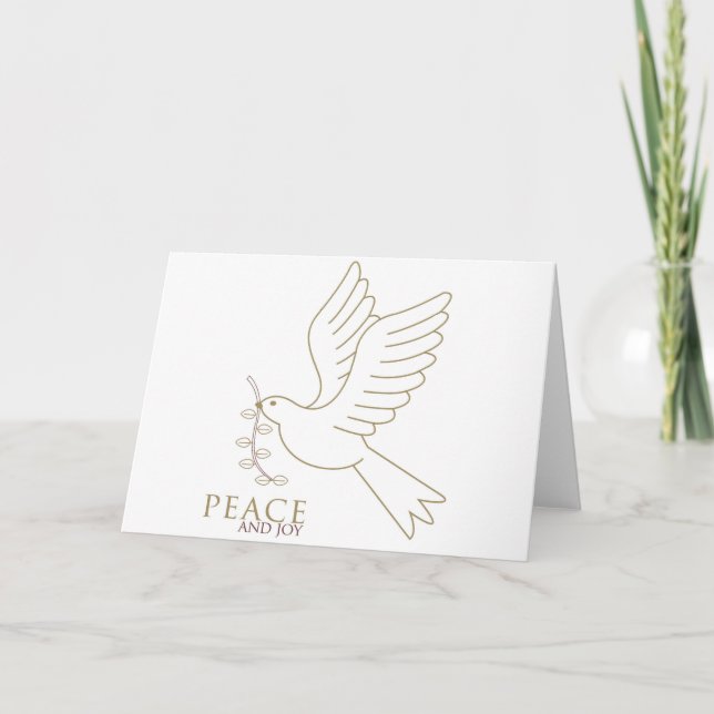 Dove of peace holiday card (Front)