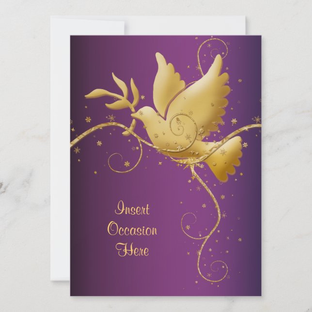 Dove of peace invitation (Front)