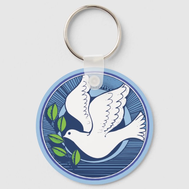 Dove of Peace Keychain (Front)