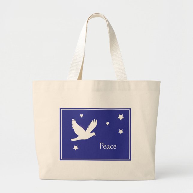 dove of peace large tote bag (Front)