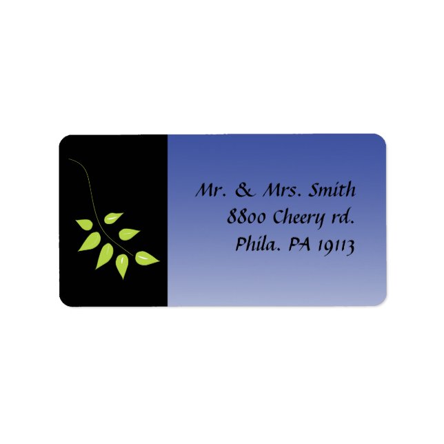 Dove of Peace Leaf Return Address Sticker (Front)