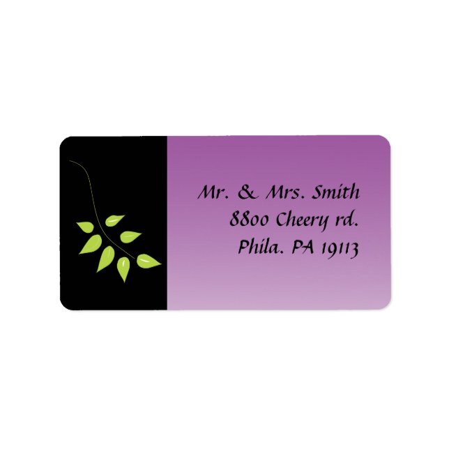 Dove of Peace Leaf Return Address Sticker (Front)