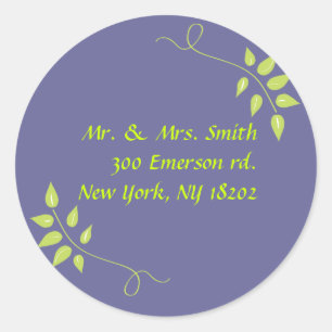 Dove of Peace Leaf  Wedding Reply Sticker Seal