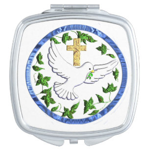 Dove of peace merchandise mirror for makeup