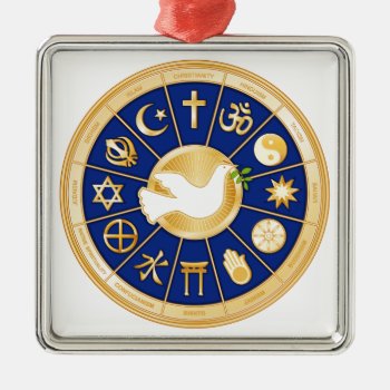 Dove Of Peace Metal Ornament by worldoffaith at Zazzle