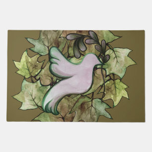 Dove of Peace on Earth and Hope for Worlds Peace Doormat