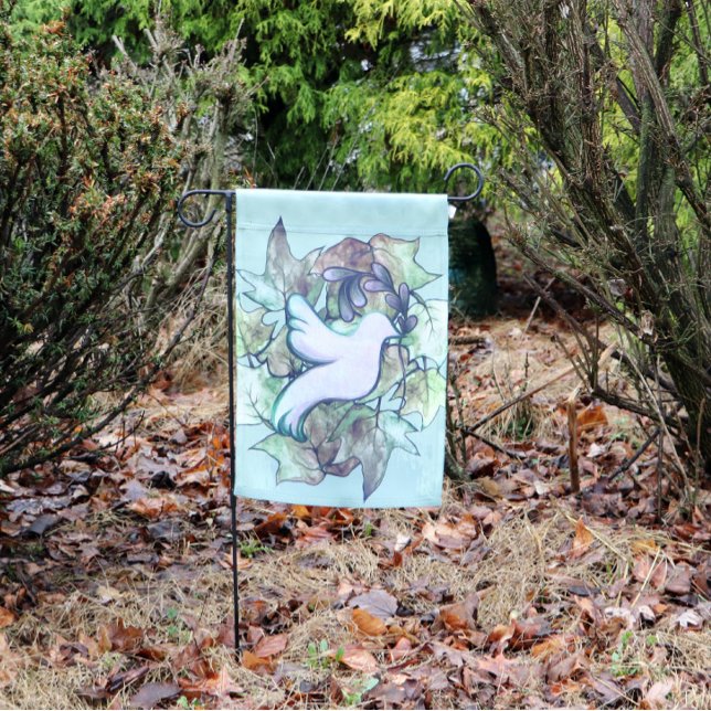 Dove of Peace on Earth and Hope for Worlds Peace   Garden Flag (Creator Uploaded)