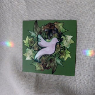 Dove of Peace on Earth and Hope for Worlds Peace   Holiday Card