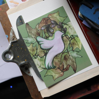 Dove of Peace on Earth and Hope for Worlds Peace   Holiday Postcard