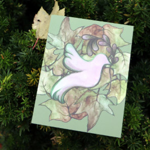 Dove of Peace on Earth and Hope for Worlds Peace   Postcard