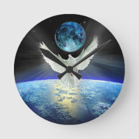 Dove of Peace over Earth from Space