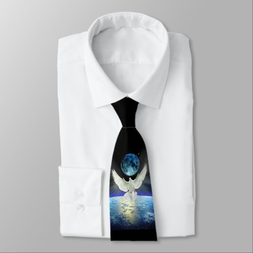 Dove of Peace over Earth from Space Tie