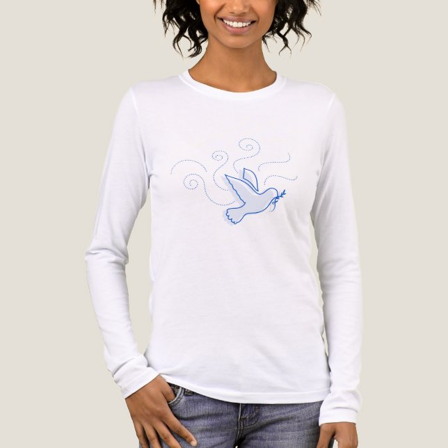 Dove of Peace. Peace in the World.  Tri-Blend Shirt (Front)
