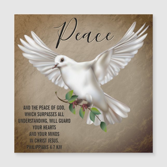 Dove of Peace Personalized Scripture Verse (Front)
