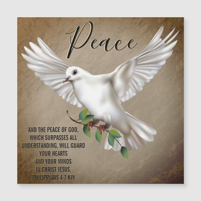 Dove of Peace Personalized Scripture Verse (Front)