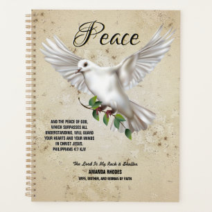 Dove of Peace Personalized Scripture Verse Planner
