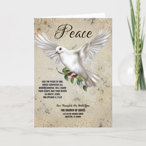Dove of Peace Personalized Scripture Verse Program