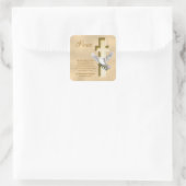 Dove of Peace Personalized Scripture Verse Square Sticker (Bag)
