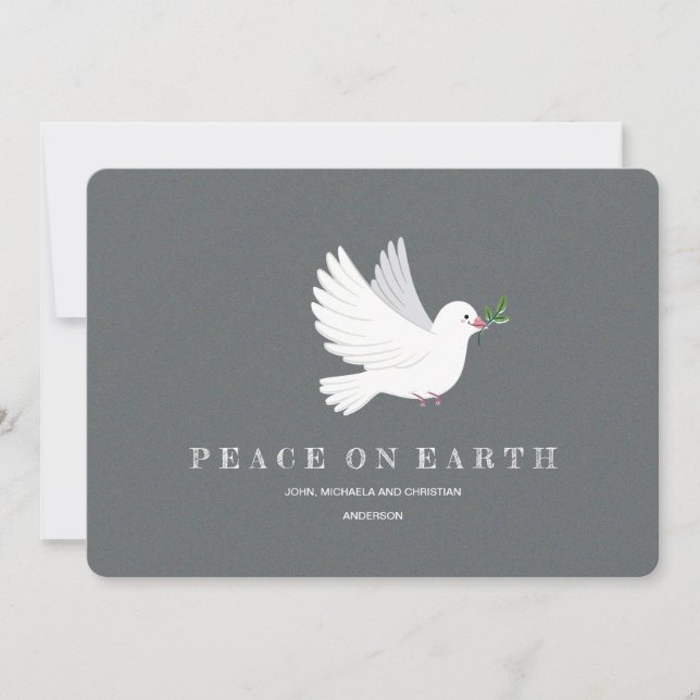 Dove of Peace Photo Holiday Card (Front)