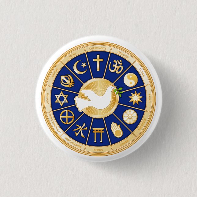 Dove of Peace Pinback Button (Front)