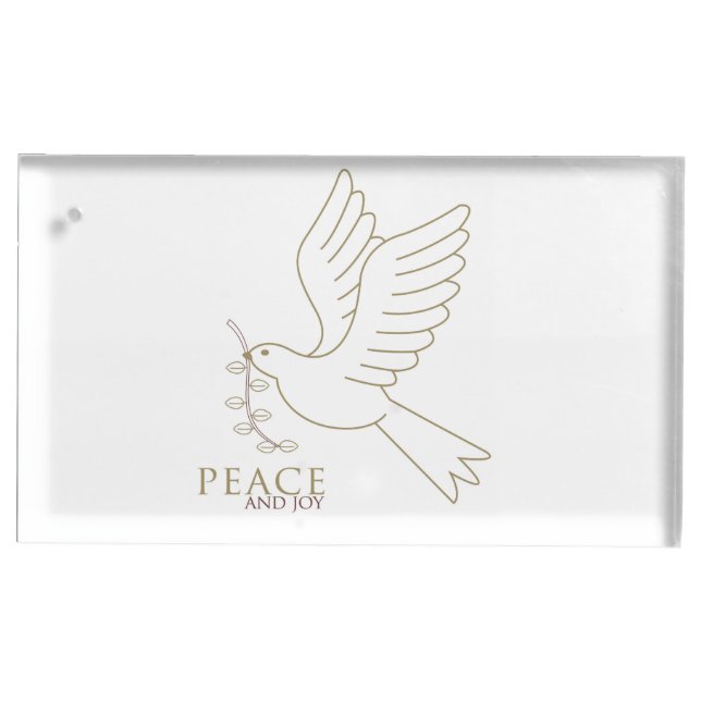 Dove of peace place card holder (Front)