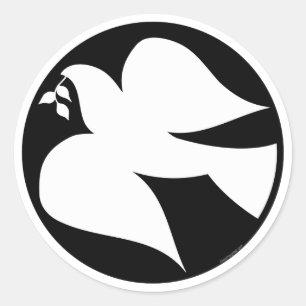 Dove of Peace Sign Classic Round Sticker