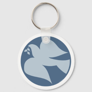 Dove of Peace Sign Keychain