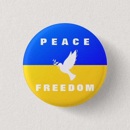 Dove of Peace Support Ukraine Buttons _ Freedom