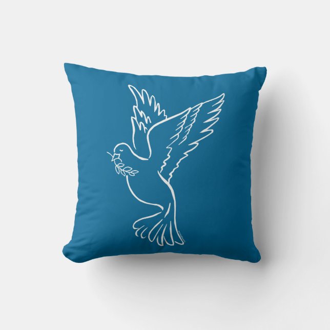 Dove of Peace Throw Pillow (Front)