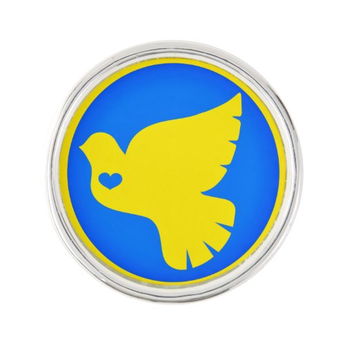 Dove of Peace _ Ukraine Flag Colors Freedom Peace  Lapel Pin