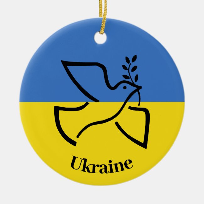 Dove of Peace Ukrainian Flag Design 
