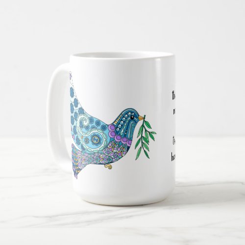 Dove of Peace w Verse from John 1633 Coffee Mug