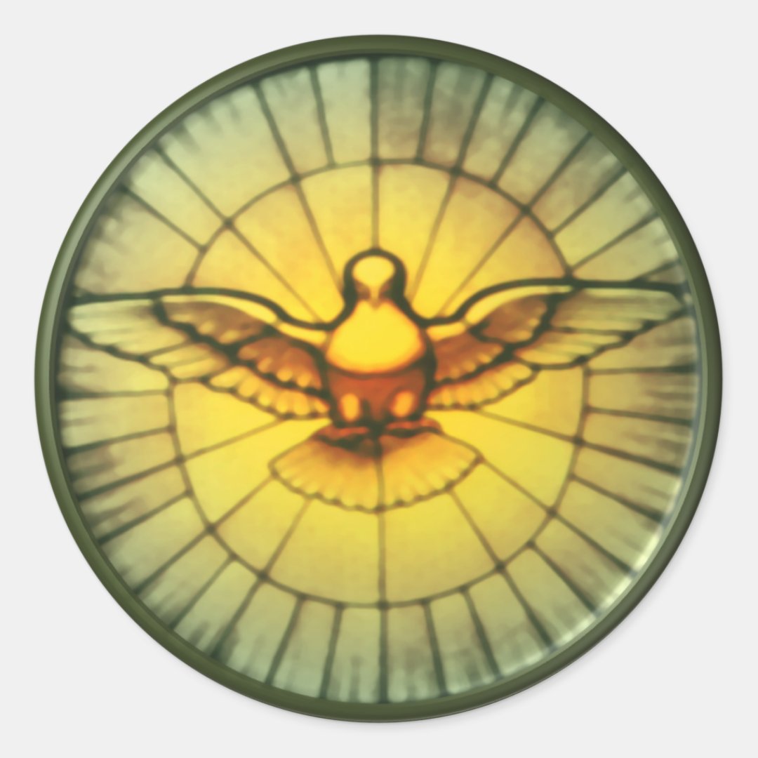 Dove of the Holy Spirit Classic Round Sticker | Zazzle