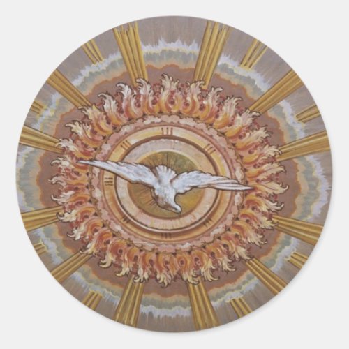 Dove of the Holy Spirit Classic Round Sticker