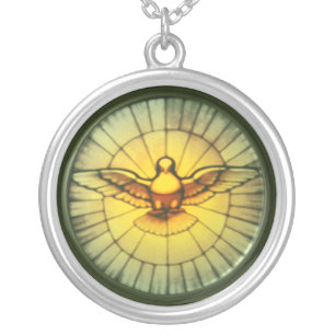 Dove of the Holy Spirit Silver Plated Necklace