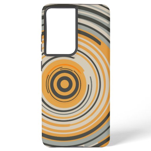 Dove Orange Gray Artistic Circular design Samsung Galaxy S21 Ultra Case