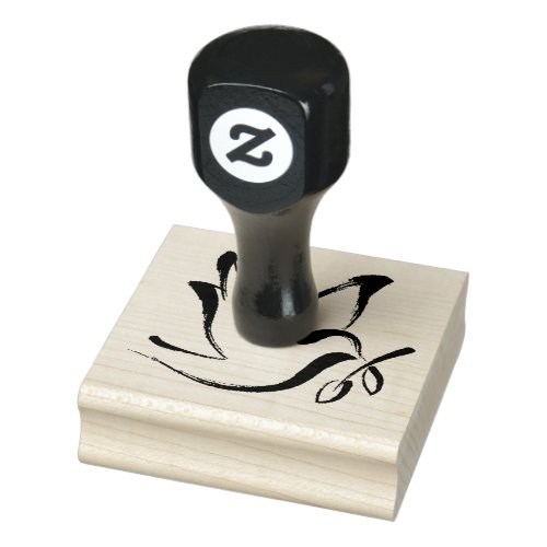 Dove peace drawing rubber stamp