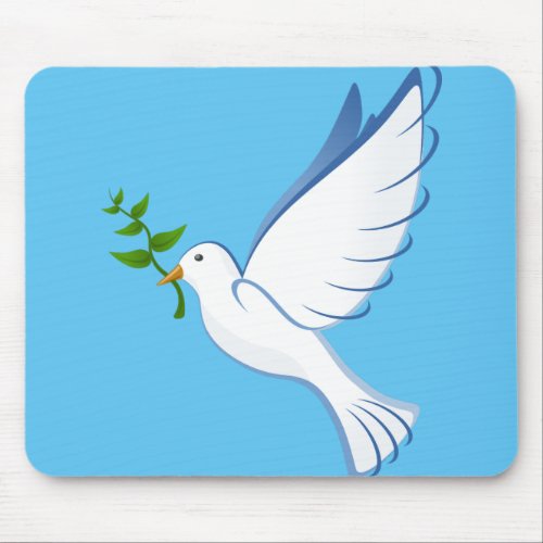 dove_peace_flying_olive_branch mouse pad
