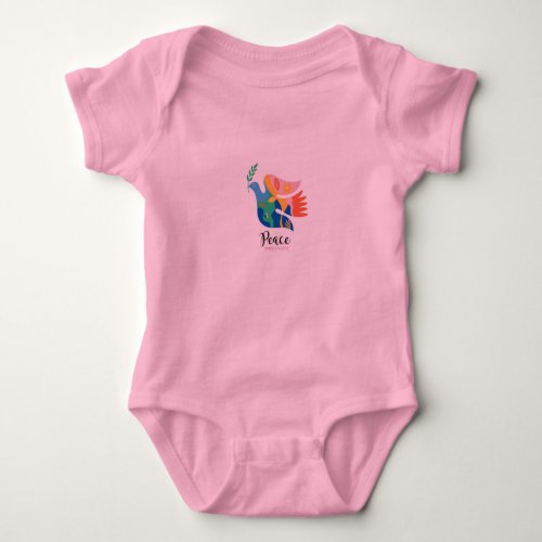 Dove peace for world baby bodysuit
