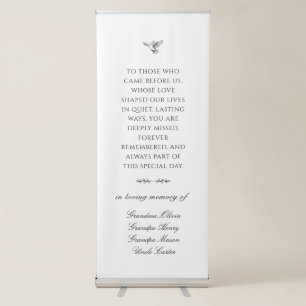 Dove Personalized Wedding Memorial Banner