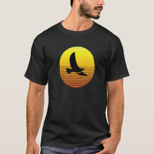 Dove Pigeon Bird Silhouette at Sunset Wildlife Nat T-Shirt