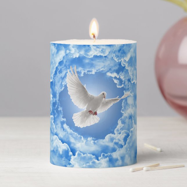 Dove Pillar Candle (In Situ)