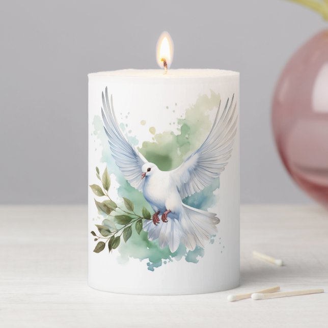 Dove Pillar Candle  (In Situ)