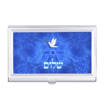 Dove - Shalom Business Card Holder by emunahdesigns at Zazzle