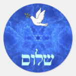 Dove - Shalom Classic Round Sticker