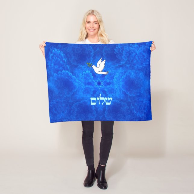 Dove - Shalom Fleece Blanket (In Situ)