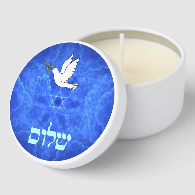 Dove - Shalom Fractal Mini Candle Favors (Corner)