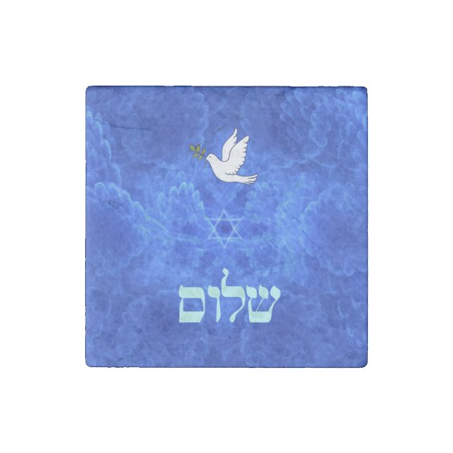 Dove - Shalom Stone Magnet (Front)