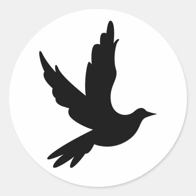 Dove Silhouette Sticker (Front)