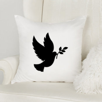 Dove Silhouette Throw Pillow by silhouette_emporium at Zazzle